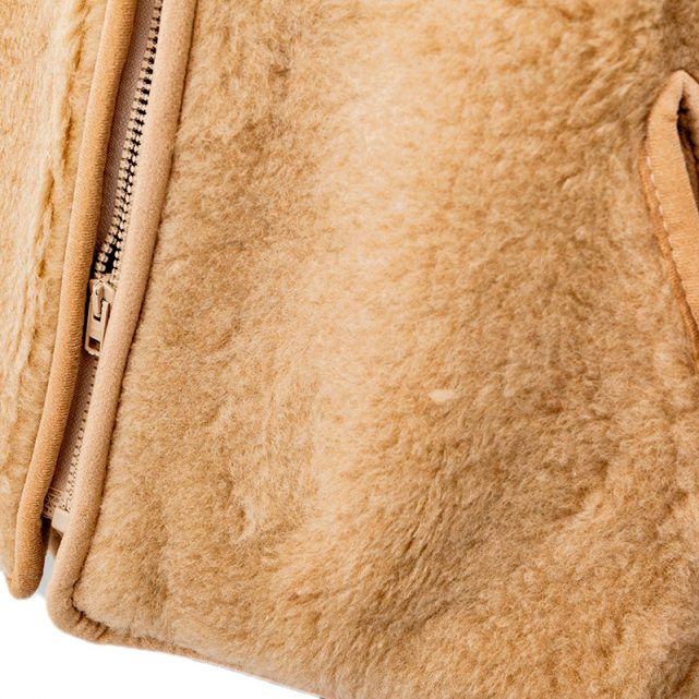 vest organic wool brown